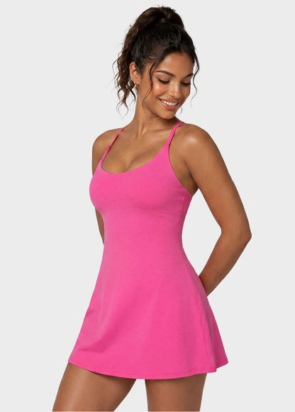 Plush Backless Tennis Active Dress