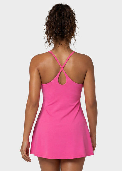 Plush Backless Tennis Active Dress