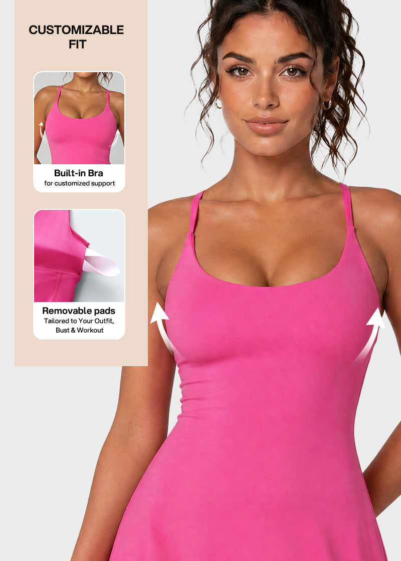 Plush Backless Tennis Active Dress