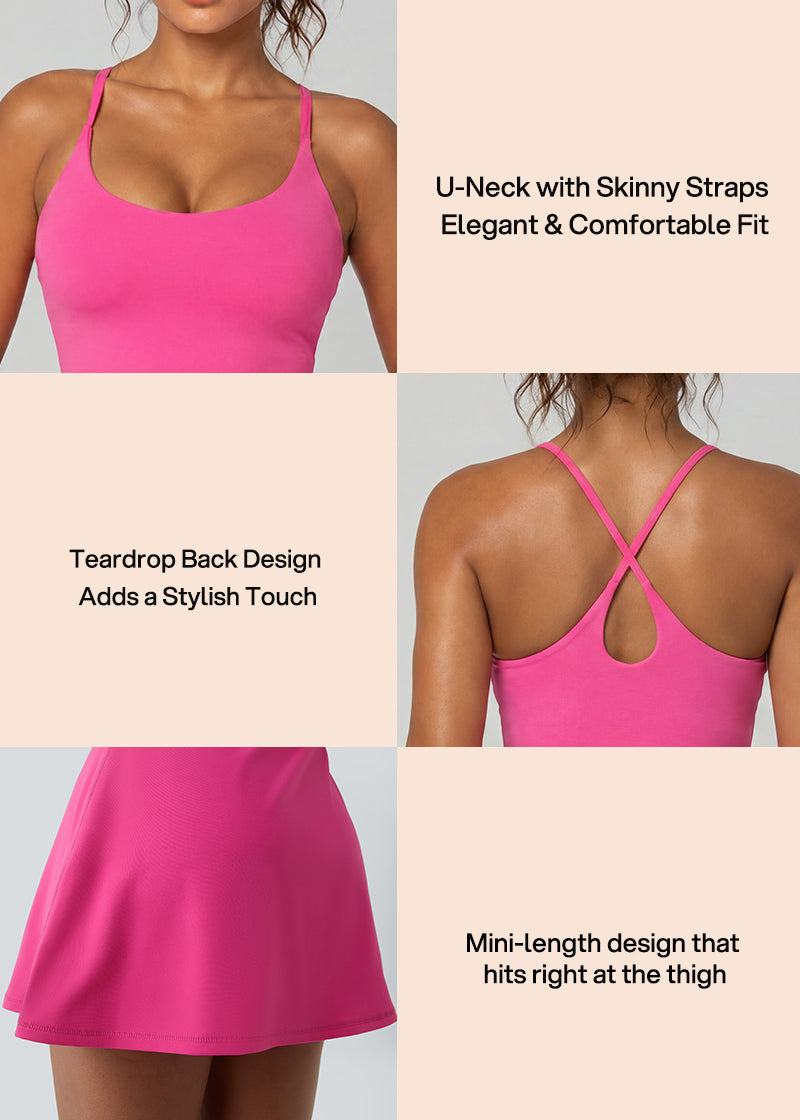 Plush Backless Tennis Active Dress