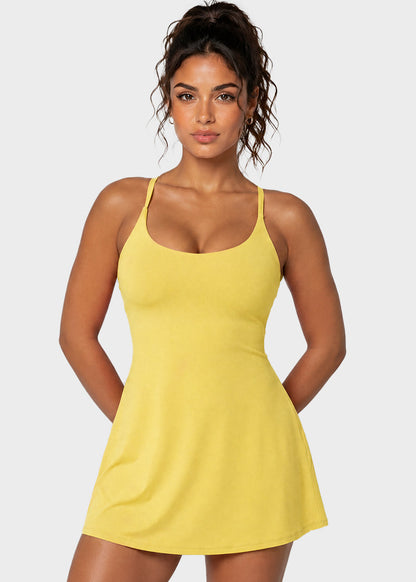 Plush Backless Tennis Active Dress