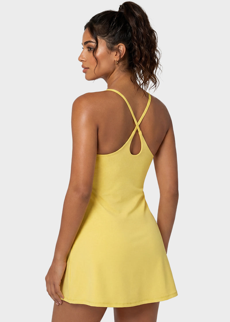 Plush Backless Tennis Active Dress