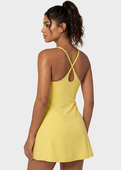 Plush Backless Tennis Active Dress