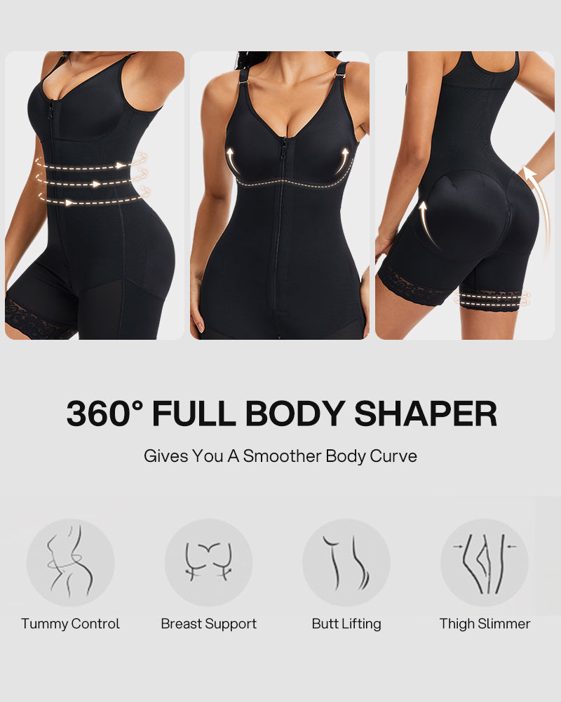Tummy Control Butt Lifter Shaper with Zipper Crotch Fajas Colombianas