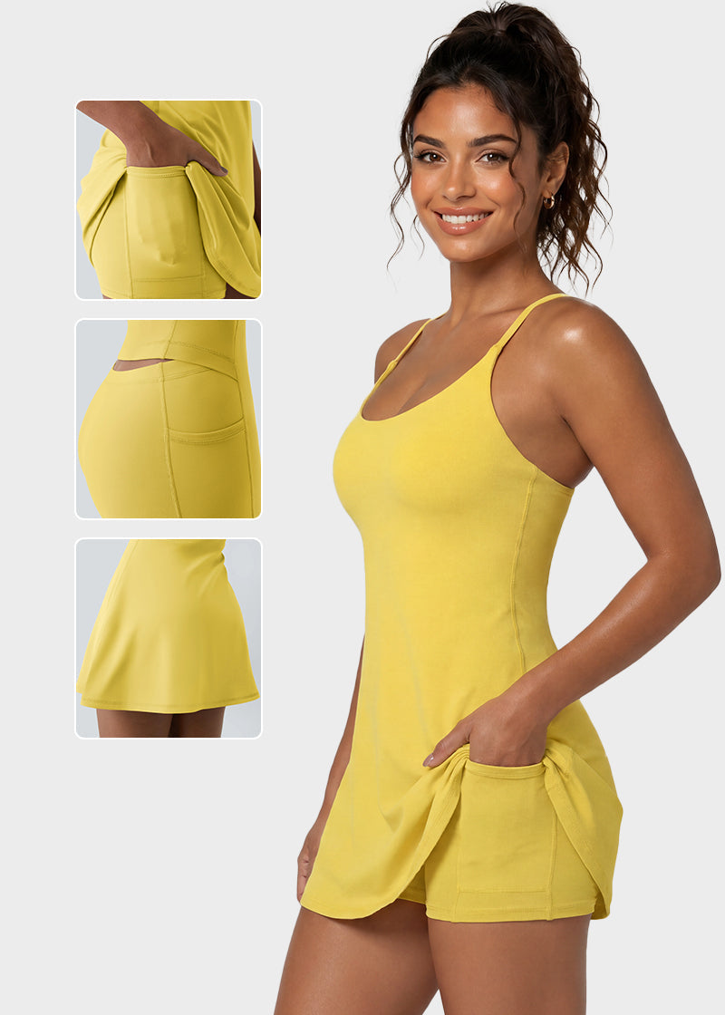 Plush Backless Tennis Active Dress