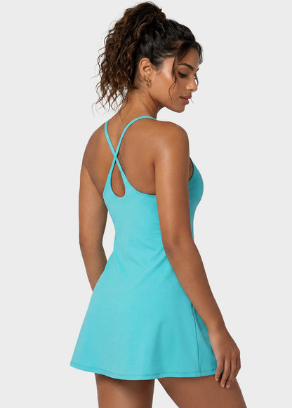Plush Backless Tennis Active Dress