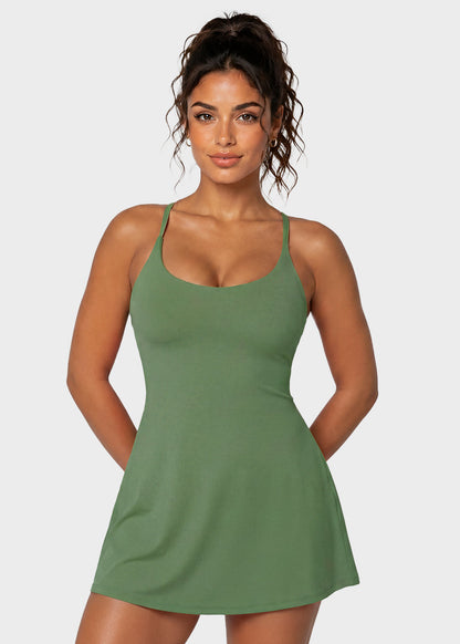 Plush Backless Tennis Active Dress