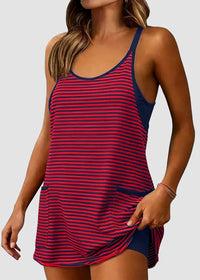 Red Navy Stripe