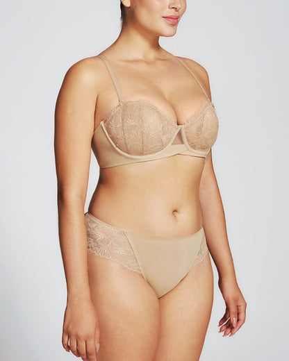 Breathable Memory Steel Underwire Demi Lace Bra