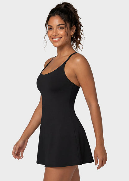Plush Backless Tennis Active Dress