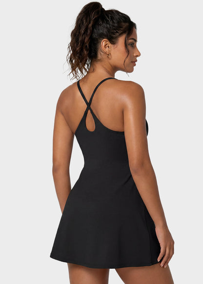 Plush Backless Tennis Active Dress