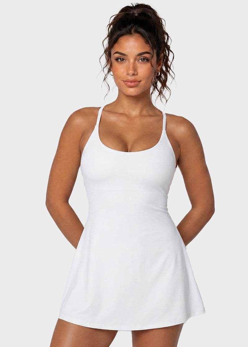Plush Backless Tennis Active Dress