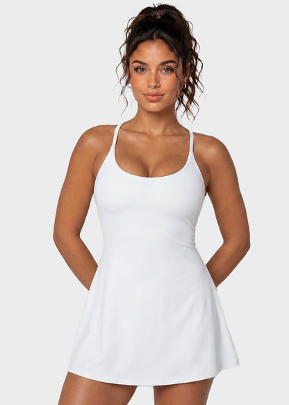 Plush Backless Tennis Active Dress