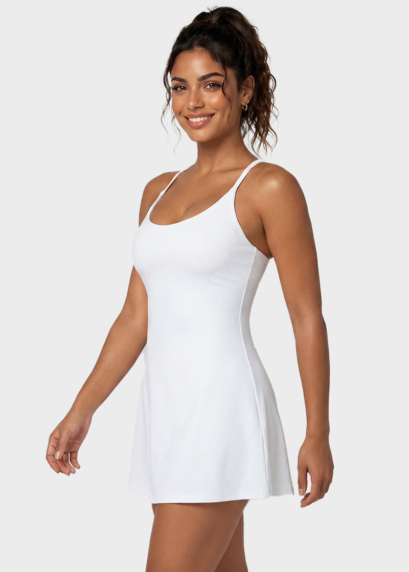 Plush Backless Tennis Active Dress