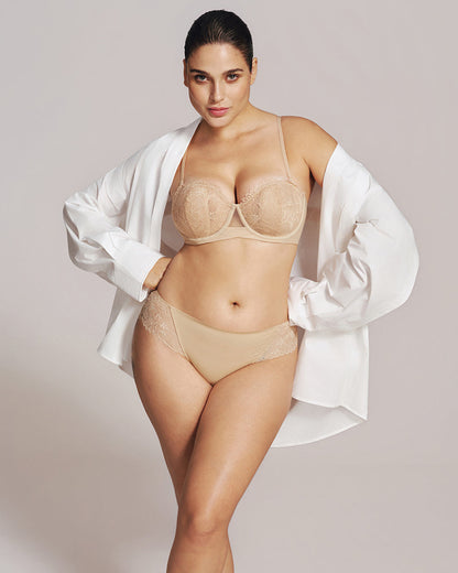 Breathable Memory Steel Underwire Demi Lace Bra