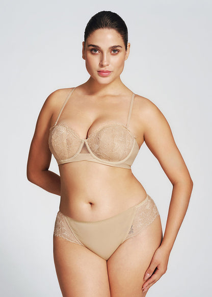 Breathable Memory Steel Underwire Demi Lace Bra